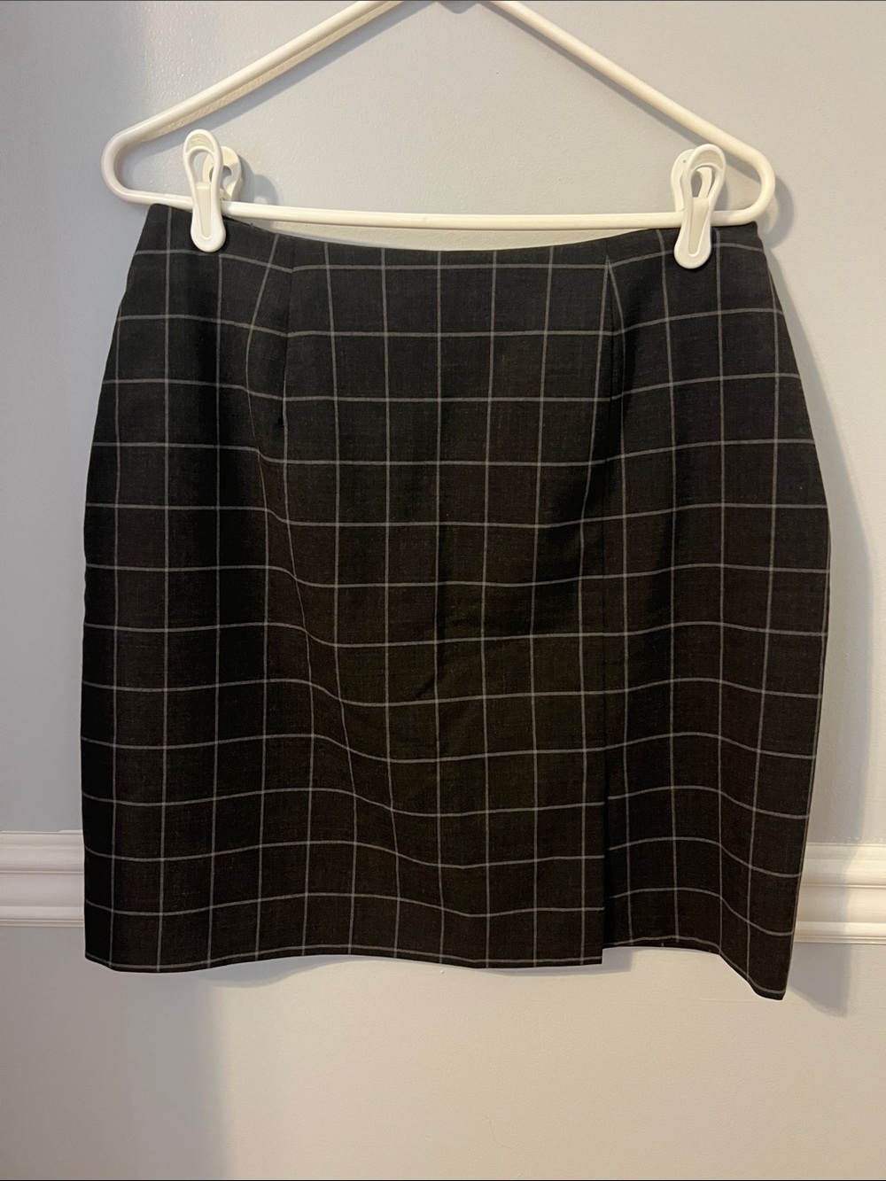 Amanda Smith Black Plaid Pencil Skirt